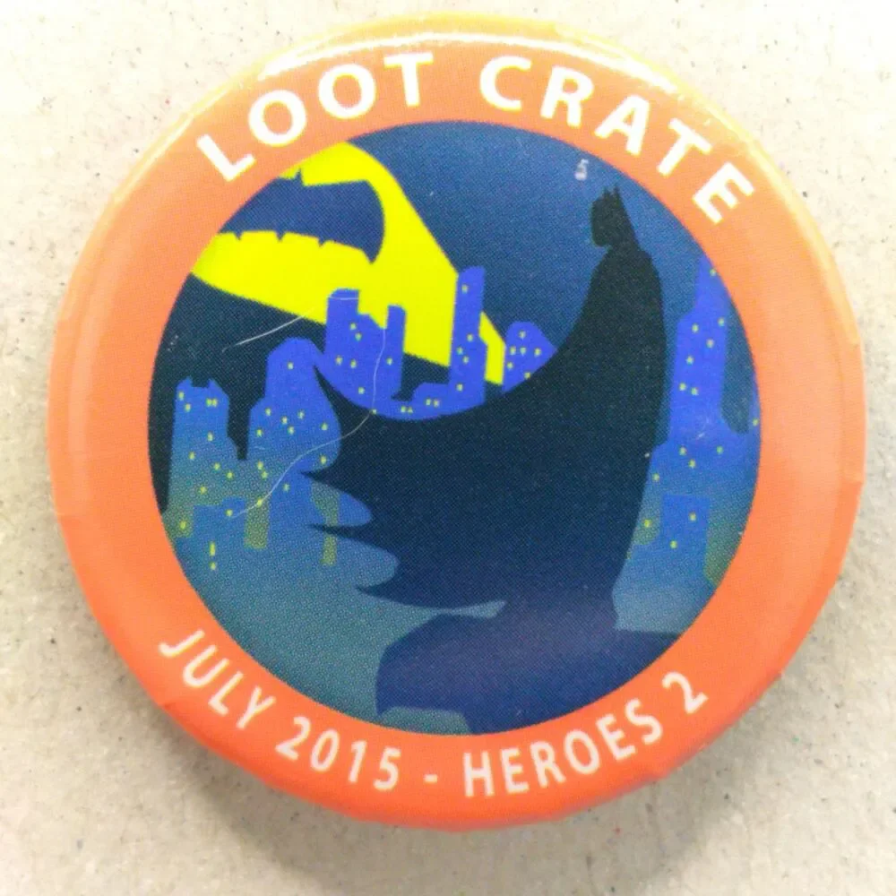 Loot Crate July 2015 Heroes 2 Batman Bat-Signal Pin Button Badge DC Comics
